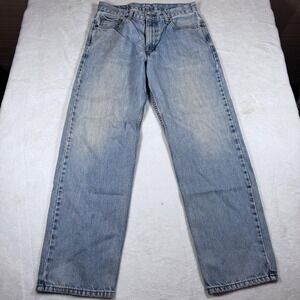 Levis 550 Jeans Mens 33x32 Blue Light Wash Relaxed Fit Tapered Leg Denim Pants